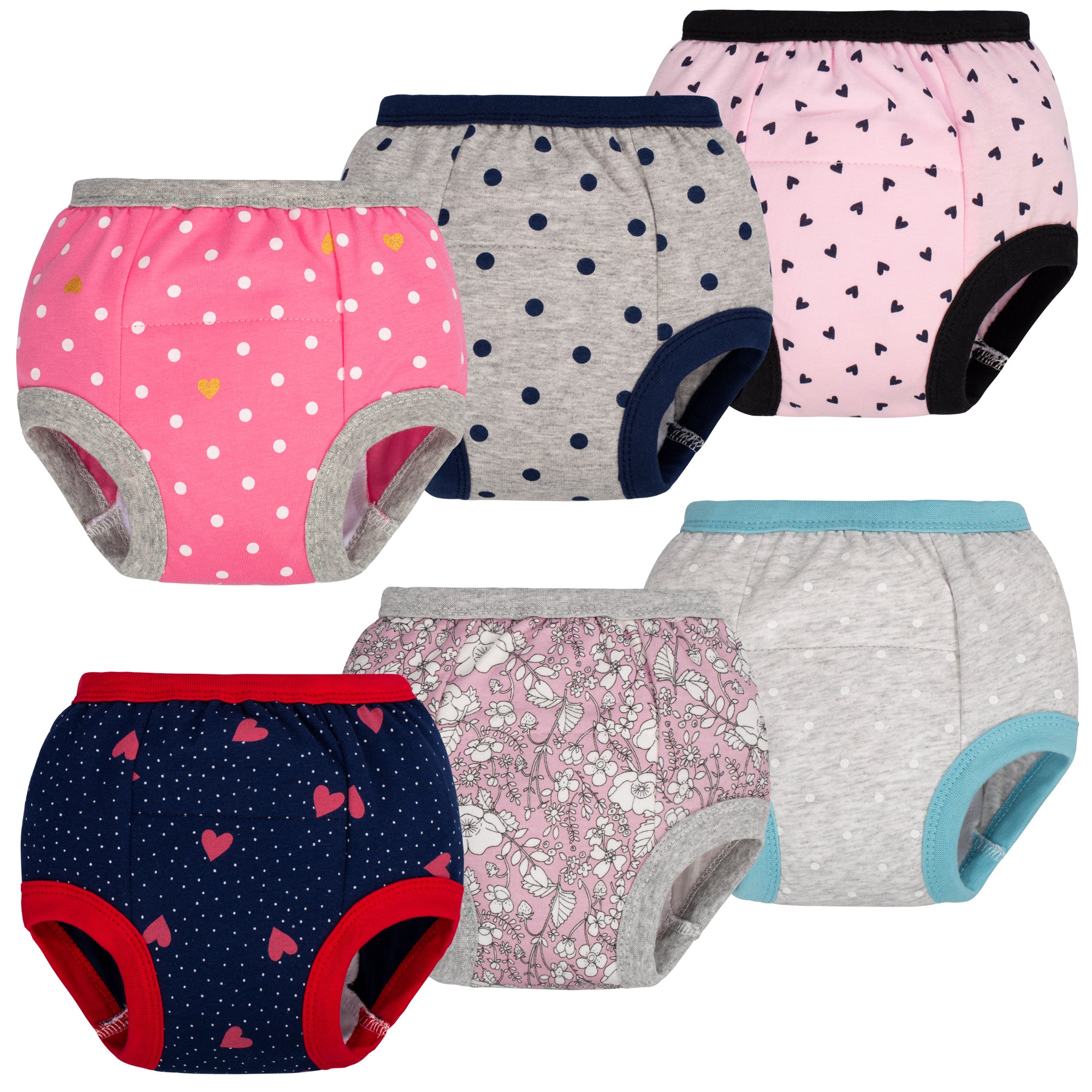 BIG ELEPHANT Baby Girls Potty Training Pants, Toddler Training Underwear 10  Packs, 12-24 Months