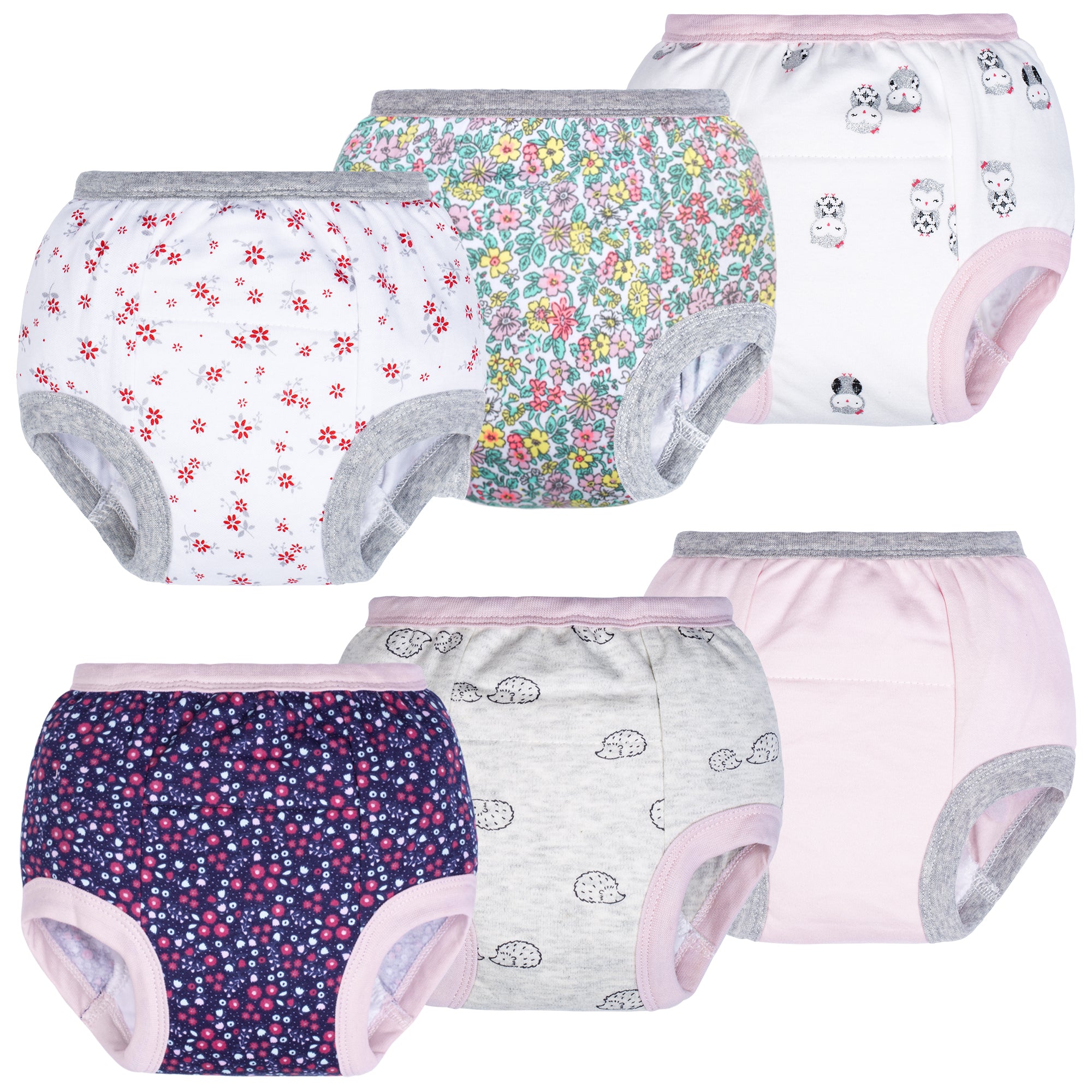 BIG ELEPHANT Baby Girls Training Pants, Toddler Potty Underwear, 3T 